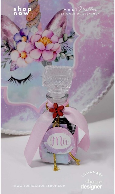 Trusou pentru fetite cu unicorn roz si turcoaz Unicorn roz bleu 1